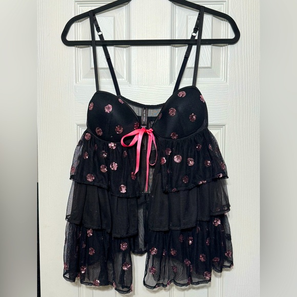 COPY - Victoria’s Secret Sexy Little Things front tie babydoll lingerie - Picture 1 of 6